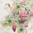 Birds on the Grapevine Painting