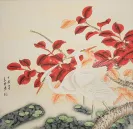 Large Chinese Egrets Painting