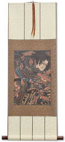 Samurai Sanada no Yoichi Yoshihisa - Japanese Print Repro - Wall Scroll