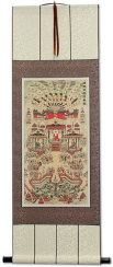 Buddhist Paradise Altar Print - Wall Scroll