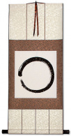 Enso - Buddhist Circle Calligraphy - Wall Scroll