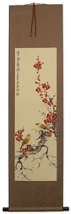 Fragrance of Snow - Chinese Bird and Flower Scroll