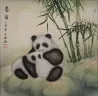 Benevolent Pandas Asian Panda Painting