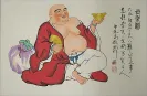Asian Happy Buddha Painting