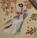 Elegant Asian Woman Painting