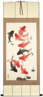 Koi Fish Wall Scroll