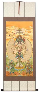 1000 Hands and Eyes of Guanyin Buddha - Giclee Print - Wall Scroll