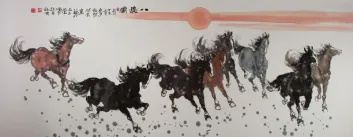 Eight Beauties<br>Chinese Extra-Wide Painting