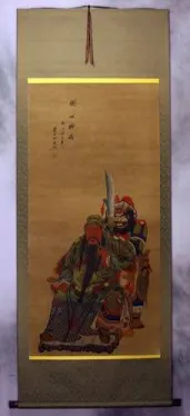 Brothers in Arms Partial-Print Chinese Scroll