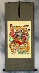 Saint Of Money & Prosperity - Woodblock Print Wall Scroll