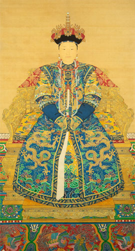 Empress Ancestor of China - Giclee Print Wall Scroll close up view