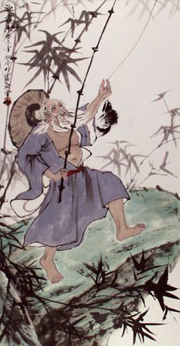Treasure (of Fishing) Wall Scroll close up view