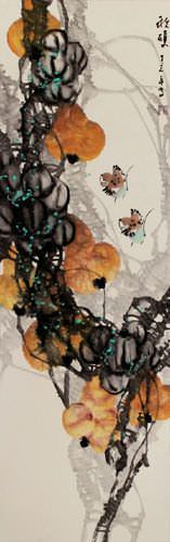 Autumn Harvest - Wall Scroll close up view