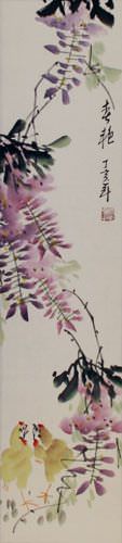 Spring Beauty - Wall Scroll close up view