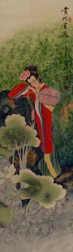 Yang Gui-Fei - Deadly Beauty of Ancient China Wall Scroll close up view