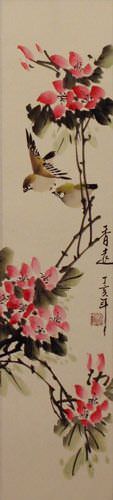 Fragrant Flowers - Wall Scroll close up view