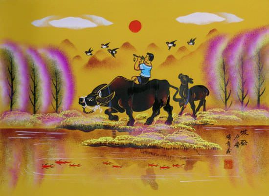 Song for the Herd - Chinese Folk Art