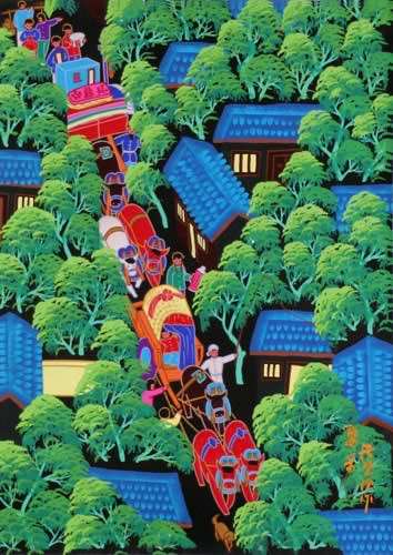 Village Wedding - Chinese Folk Art