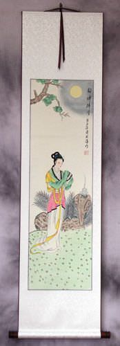 Beautiful Chinese Woman Wall Scroll