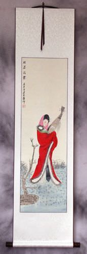 Beautiful Woman Wall Scroll