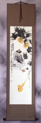 Man with Gourds Wall Scroll