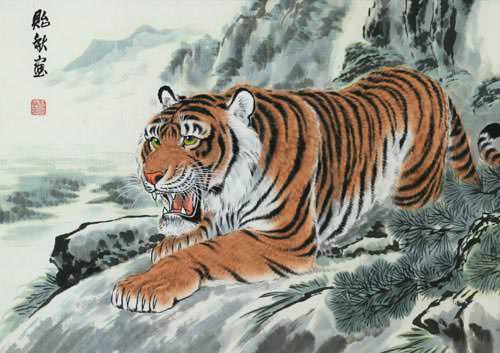 Chinese Tiger Painting