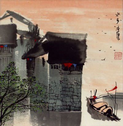 Suzhou Canal Town - Chinese Venice Painting
