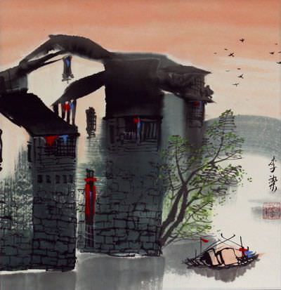 Suzhou Watertown Landscape Painting