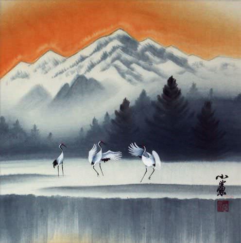 Tian Mountain Snowscape Painting
