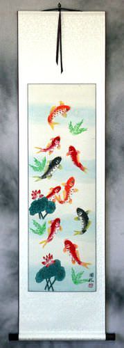 Koi Fish Wall Scroll