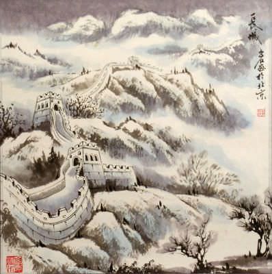 Winter at the Great Wall - Landscape Painting