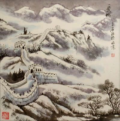 Winter at the Great Wall Painting