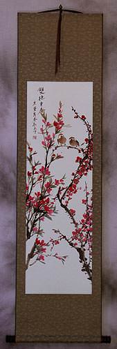 Bird and Flower Wall Scroll