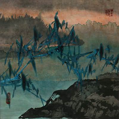 Twilight Bamboo - Chinese Landscape Painting