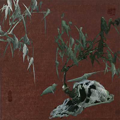 Abstract Frosty Bamboo - Chinese Painting