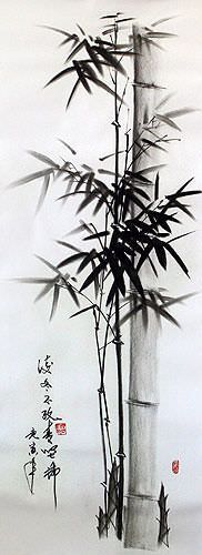 Charcoal Bamboo Drawing