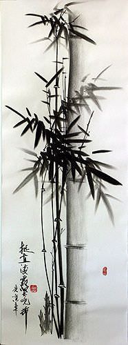 Charcoal Bamboo Drawing