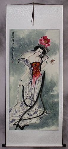 Asian Woman Wall Scroll