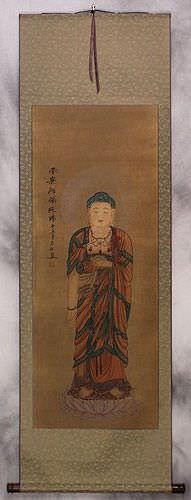 Image of the Buddha - Partial-Print Wall Scroll