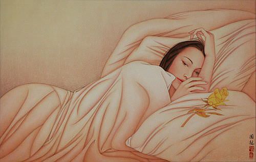 Beautiful Woman - Contemporary Chinese Art Painting