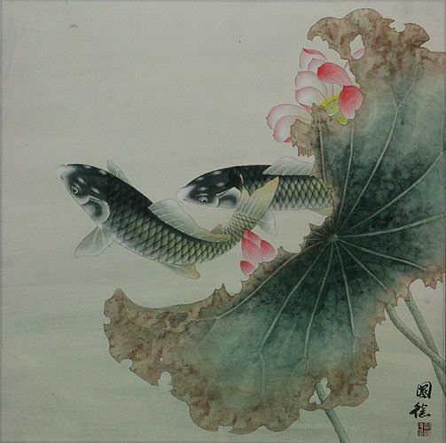 Fish and Flower Painting