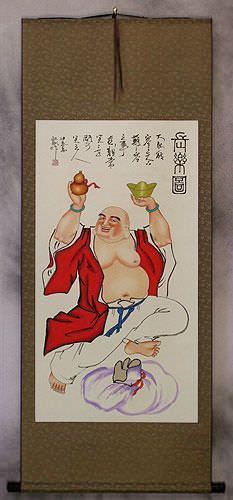 Happy Belly Buddha Wall Scroll