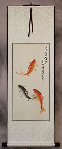 Koi Fish Wall Scroll