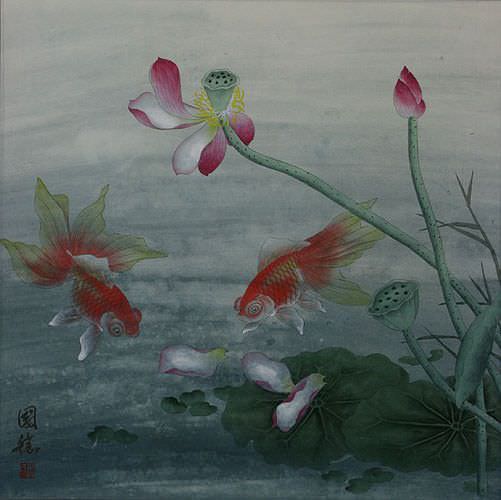 Chinese Gold Fish Painting