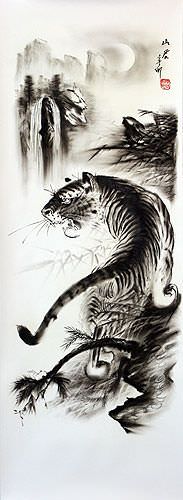 Black & White Tiger Drawing