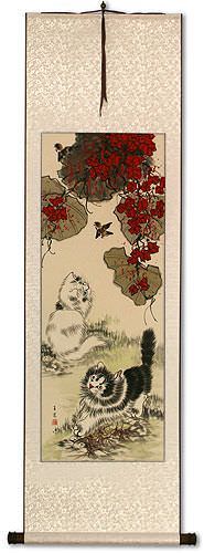 Chinese Kittens - Asian Art Scroll