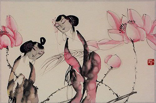 Jiang Feng Abstract Asian Beauty Artwork
