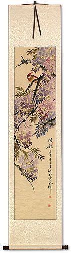 Bird and Flower Wall Scroll
