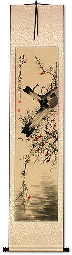 Bird and Flower Wall Scroll