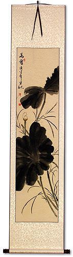 Fragrance of Lotus - Bird and Flower Wall Scroll